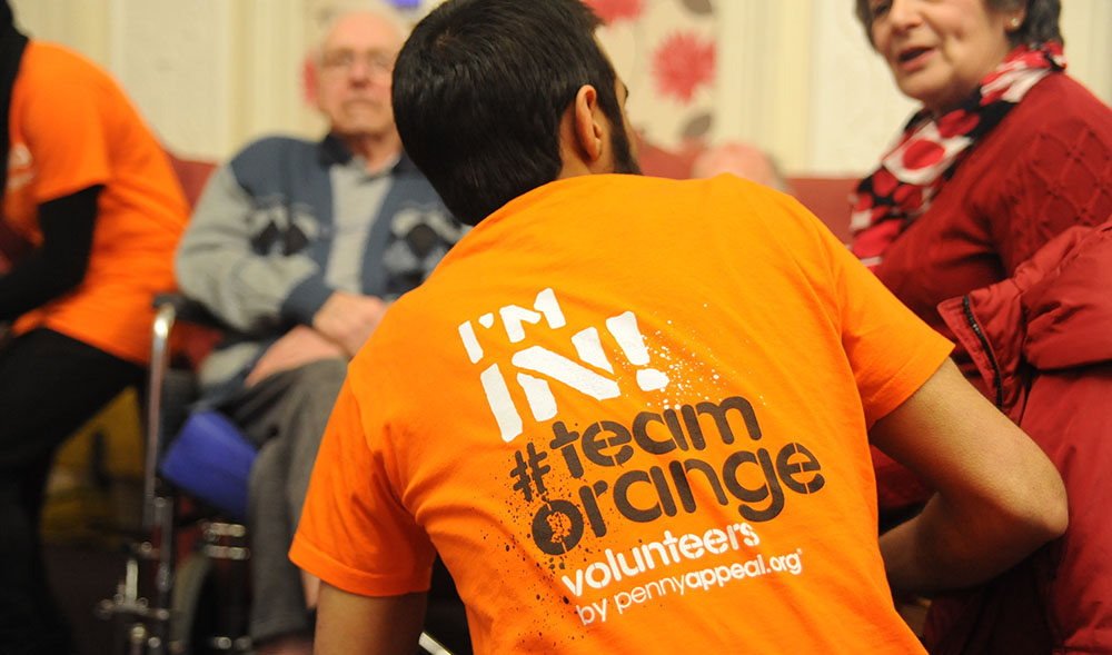 Team Orange helping the elderly