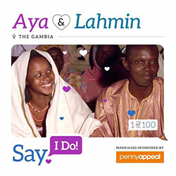 Aya and Lahmin at their wedding in The Gambia