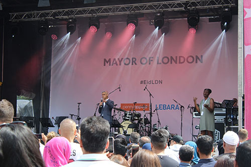Mayor or London at the Eid Festival
