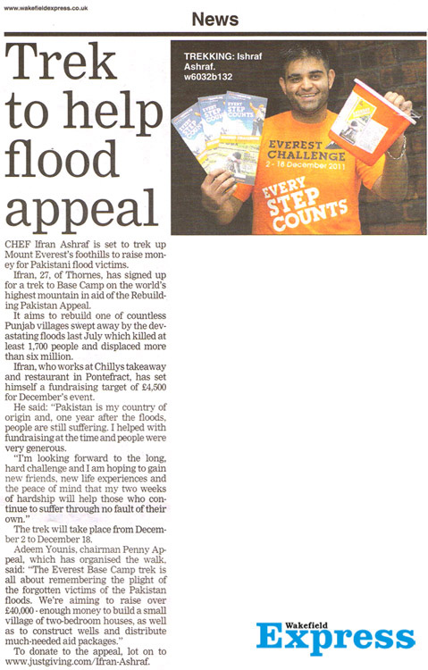 Trek to help flood appeal