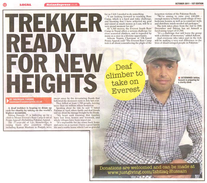 Trekker ready for new heights - asianexpress.co.uk